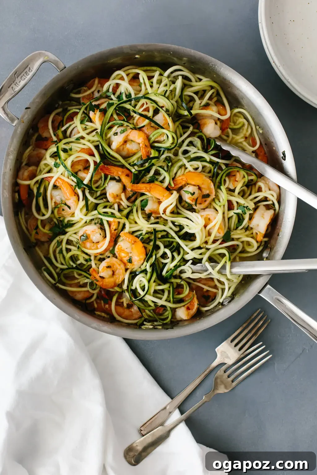 Healthy Shrimp Dinners You'll Crave 14 Shrimp and Zucchini Noodles, a low-carb and fresh meal option.