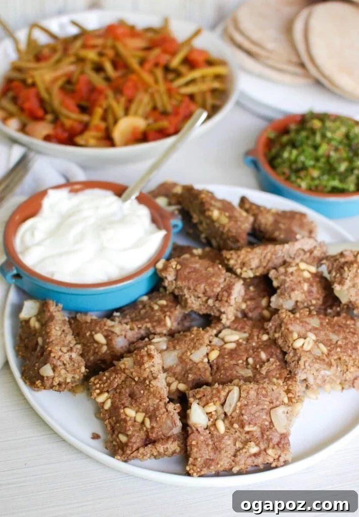 Middle Eastern Bulgur Croquettes 3 Homemade Baked Kibbeh - Traditional Lebanese Family Recipe