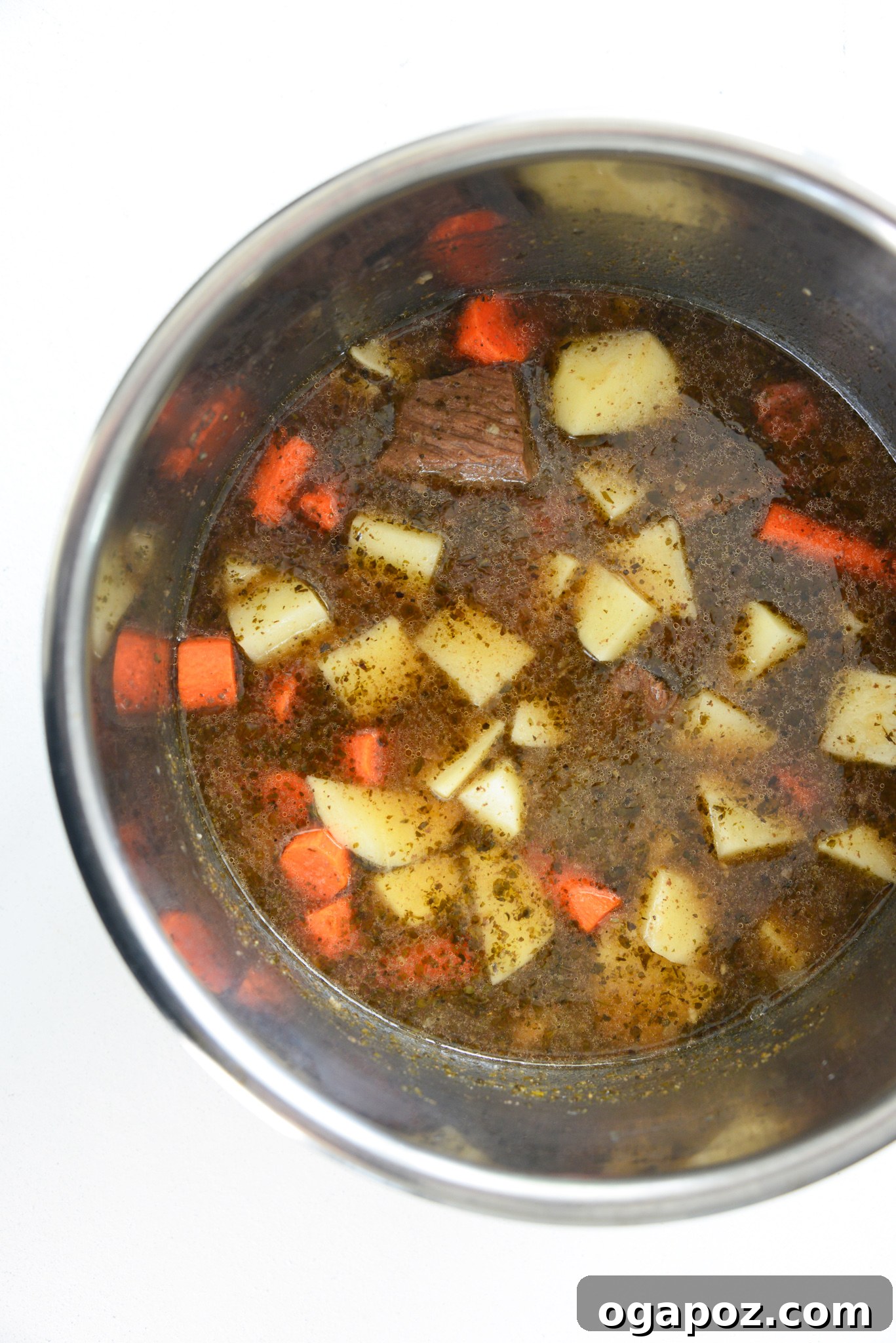 Quick and Tender Instant Pot Beef Stew 8 Instant Pot Beef Stew Recipe in the Instant Pot after thickening, ready to serve