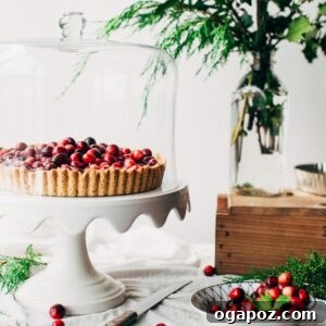 Nut-Crusted Cranberry Tart