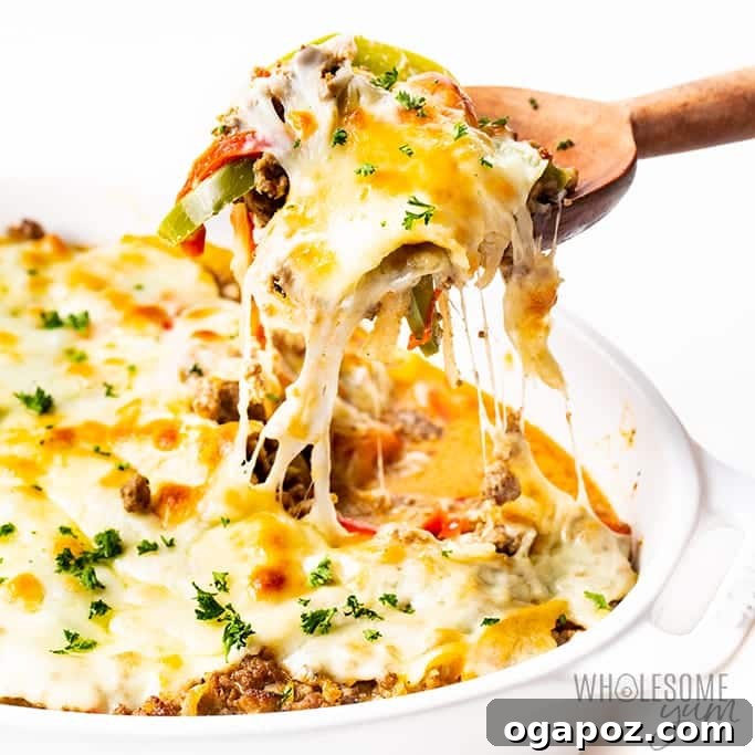 Ground Beef Casseroles You'll Actually Love 12 Low Carb Philly Cheesesteak Casserole