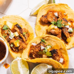 Tacos Al Pastor with fresh toppings