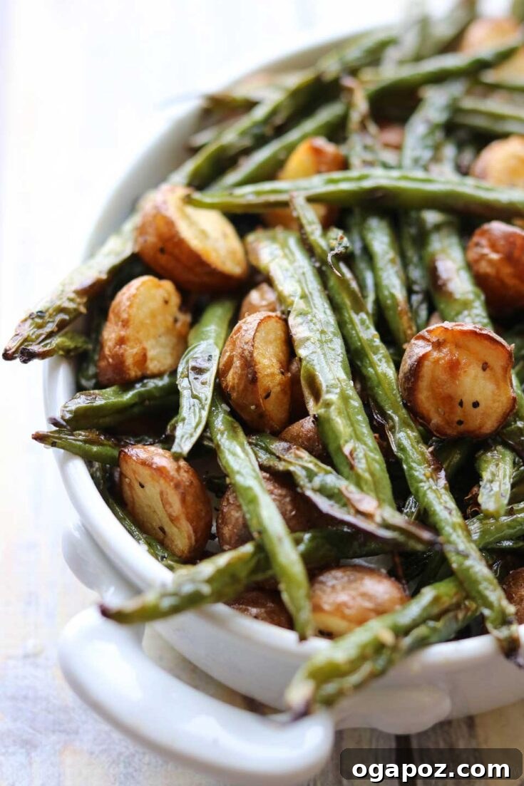 Blistered Green Beans, oven-roasted to perfection.