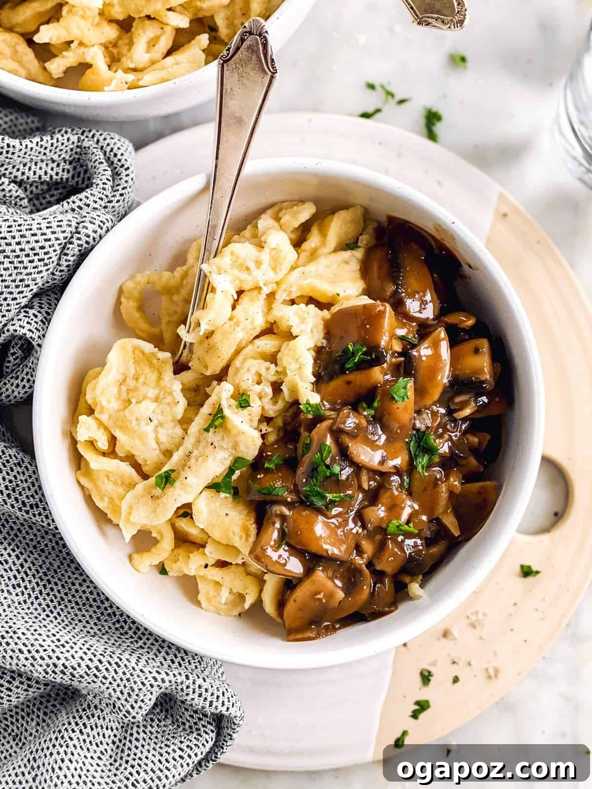 German Pasta Delights 3 German Spätzle with Mushroom Gravy: Hearty Comfort Food