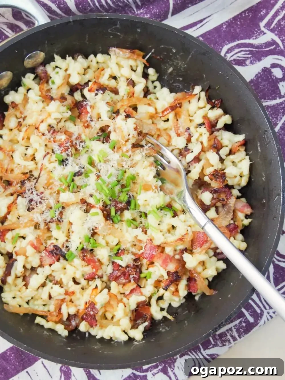 German Pasta Delights 7 Spätzle with Bacon and Onion: Simple and Delicious
