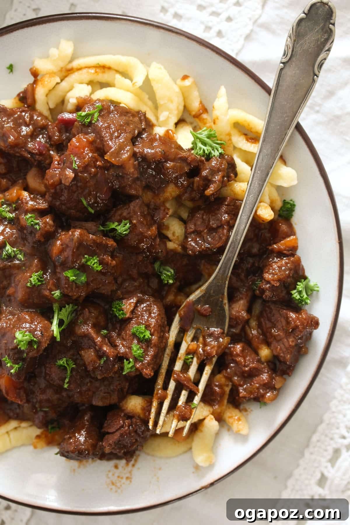 German Pasta Delights 9 German Goulash with Pasta: Tender Beef Stew