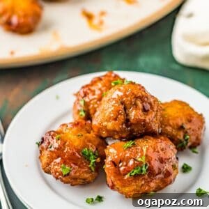 Air Fryer Meatballs dish for recipe card