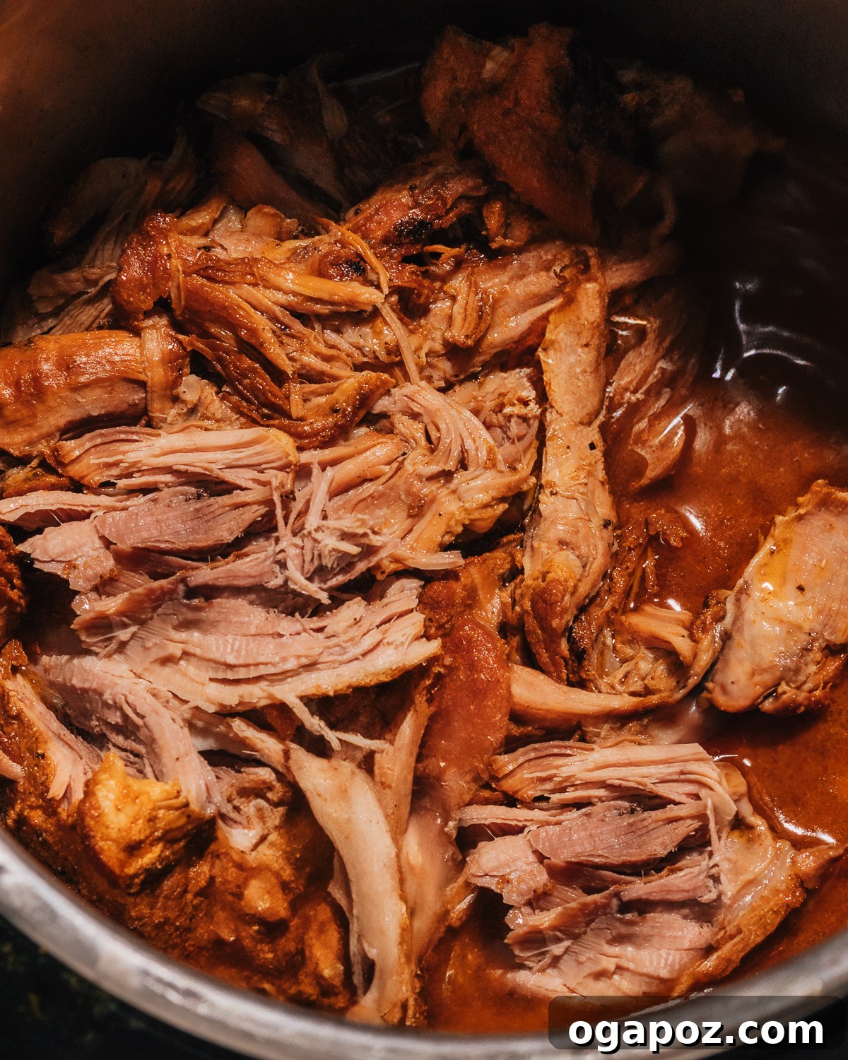 Melt in Your Mouth Instant Pot Pulled Pork 2 Perfectly cooked Instant Pot Pulled Pork ready to be served.