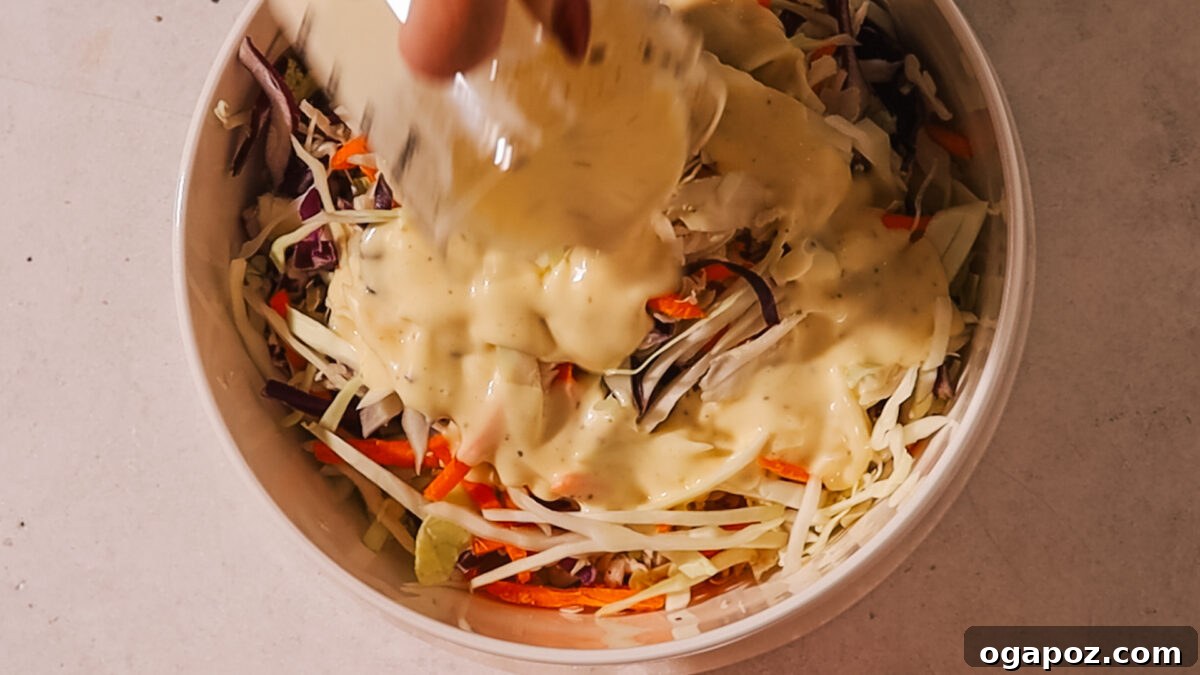 Whip Up the Easiest Creamy Coleslaw 5 All the coleslaw dressing ingredients combined and ready.