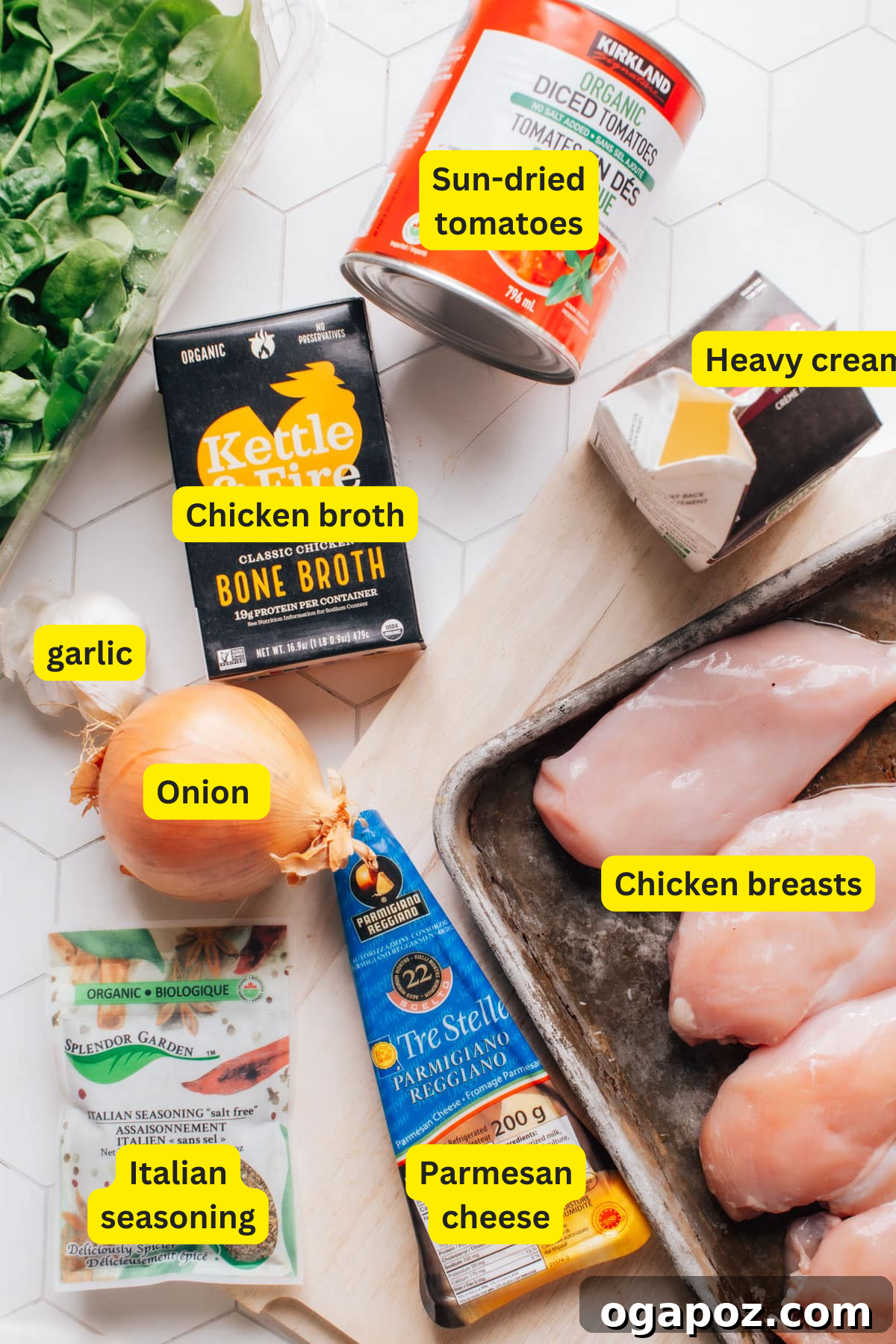 Creamy Tuscan Chicken Pasta 3 Tuscan Chicken Pasta Ingredients