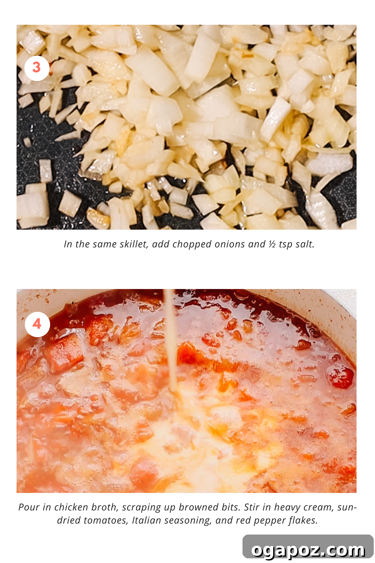 Creamy Tuscan Chicken Pasta 5 Tuscan Chicken Pasta steps 2