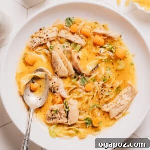 Homemade chicken noodle soup