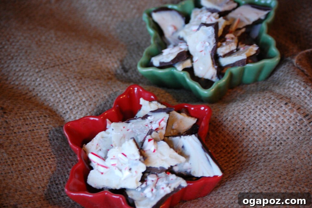 Delicious Homemade Peppermint Bark, perfect for holiday gatherings and festive celebrations