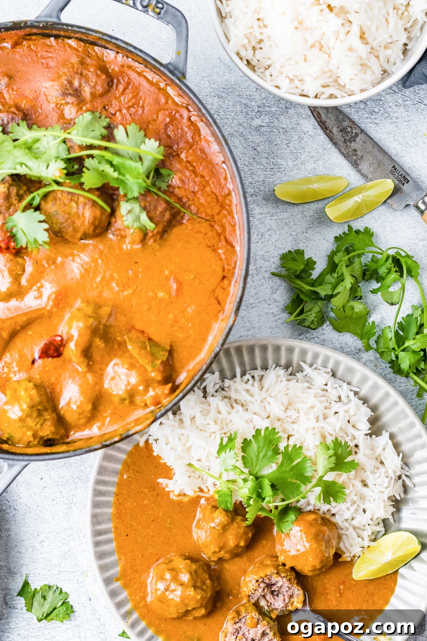 Golden Curry Meatballs 3 Curry Meatballs Recipe served with fluffy rice, showcasing the rich sauce.