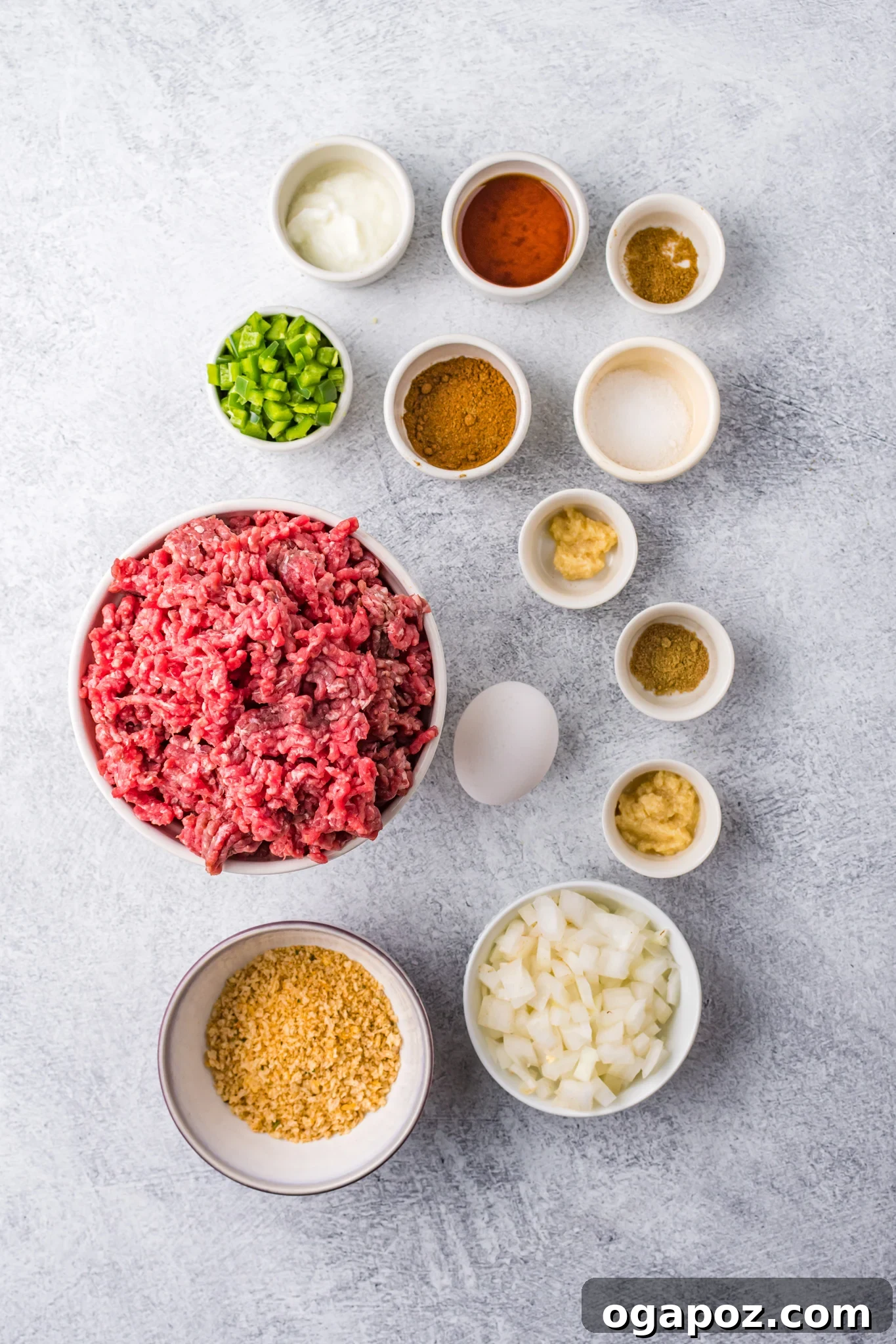 Golden Curry Meatballs 4 Curry Meatballs Recipe ingredients laid out on a table, including spices and fresh produce.