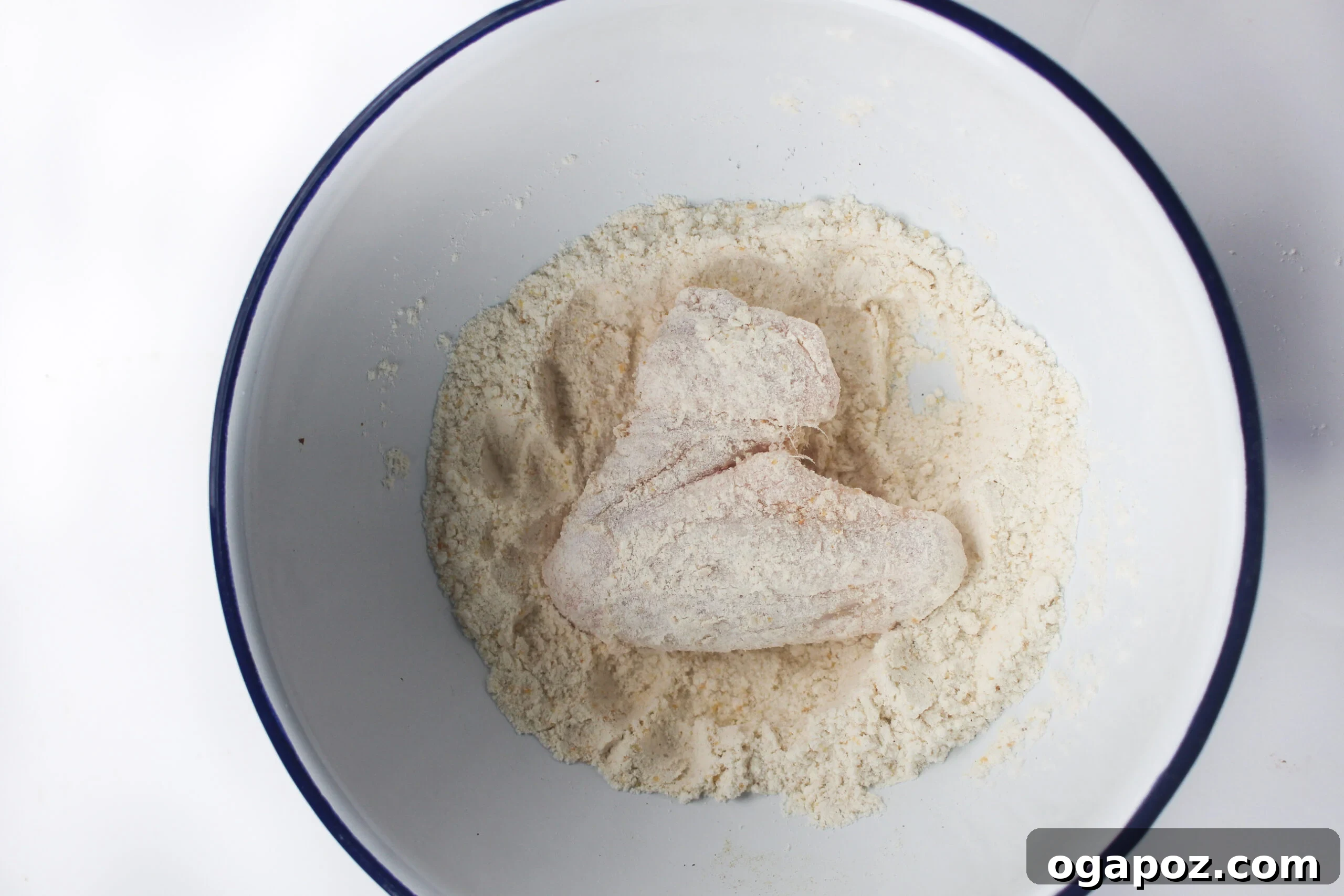 Air Fryer Chicken Wings Recipe with flour on the wings, ready for air frying.