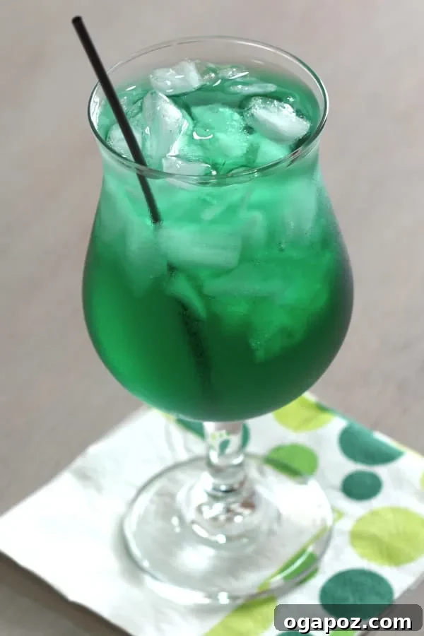 Emerald Elixirs: Creme De Menthe Holiday Cocktails 5 The Misty Mint Cocktail, a light and refreshing drink with Crème de Menthe and white rum.