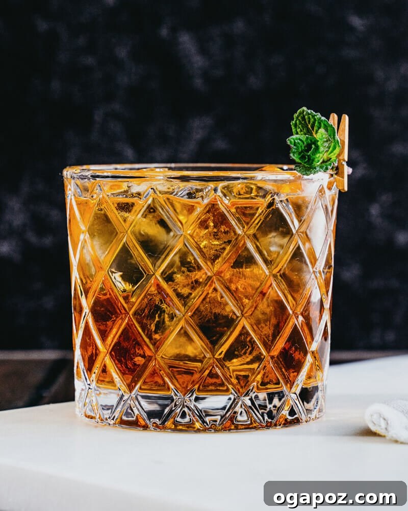 Emerald Elixirs: Creme De Menthe Holiday Cocktails 8 Stinger Cocktail, a classic after-dinner drink with brandy and Crème de Menthe.