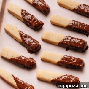 Chocolate Dipped Shortbread Cookies.