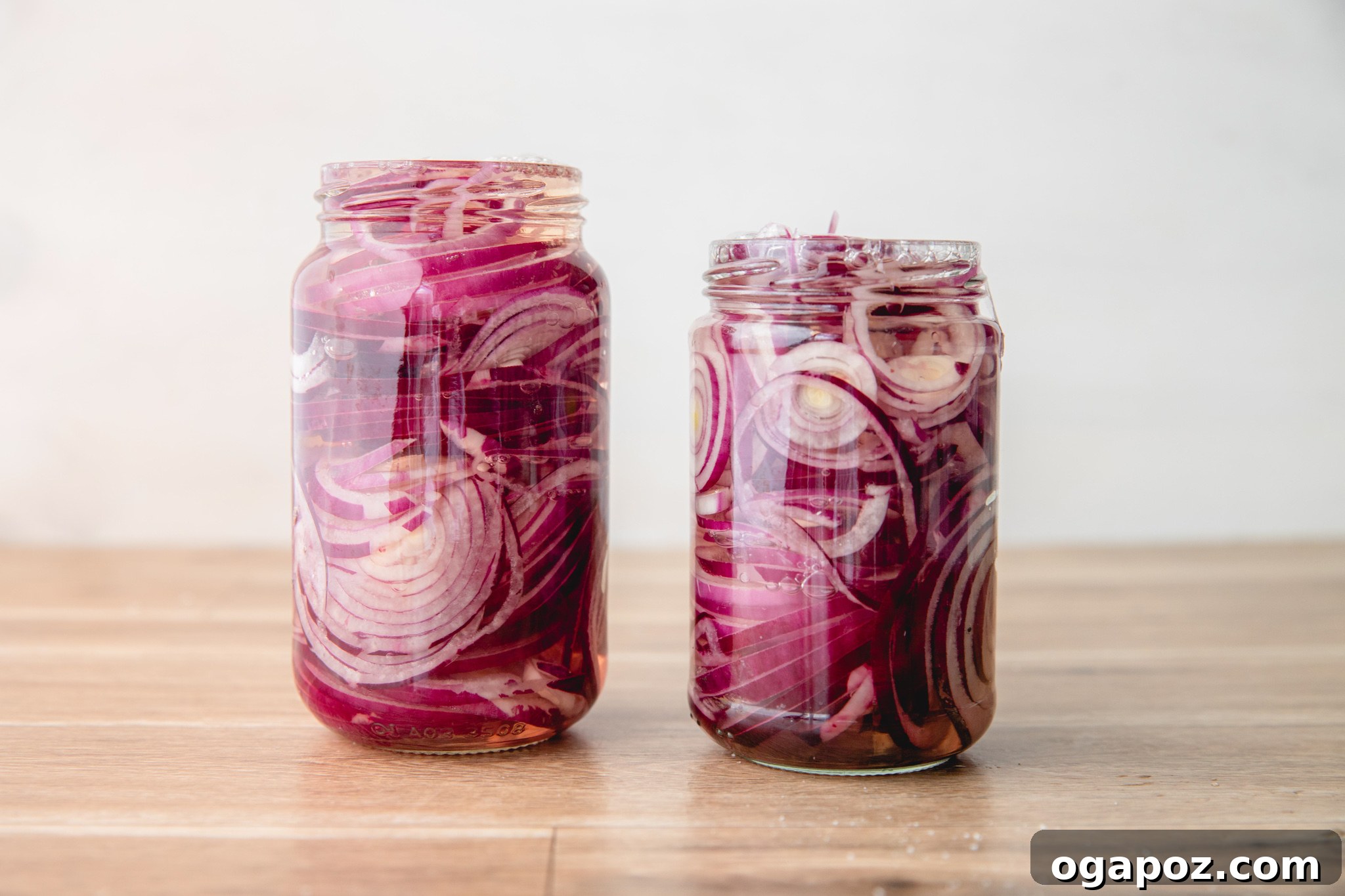 Blush Hour Onions 4 Jars of Quick Pickled Red Onions, ready for the fridge.