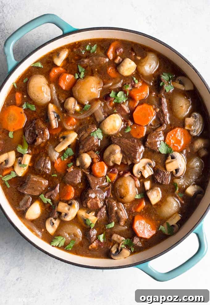 Mouthwatering Boneless Beef Ideas 24 Beef Bourguignon, rustic and rich in flavor.