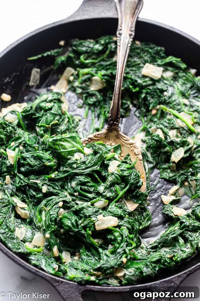 Creamy Low Carb Keto Creamed Spinach