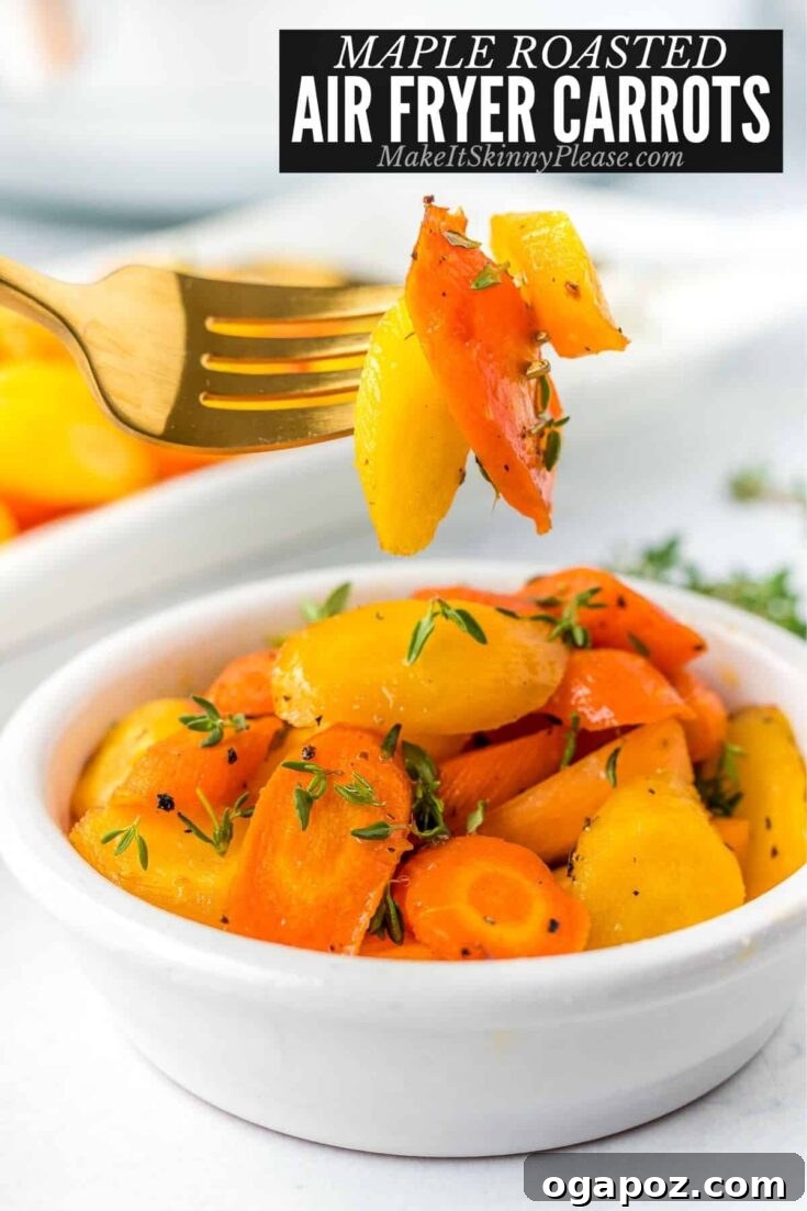 Maple Roasted Air Fryer Carrots