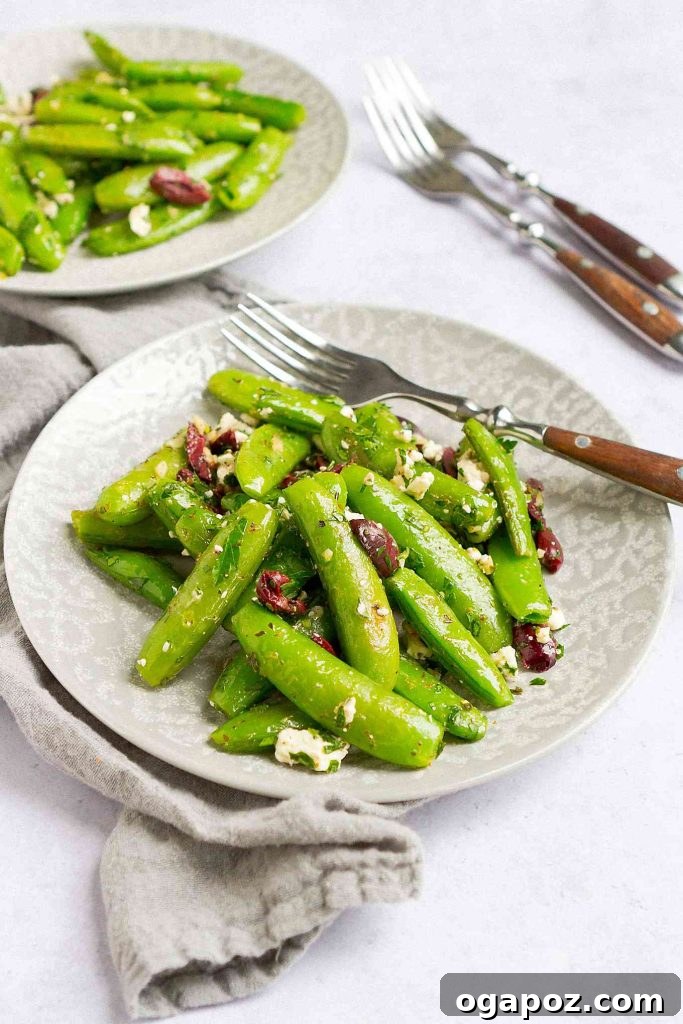 Crunchy Greek Sugar Snap Peas Recipe