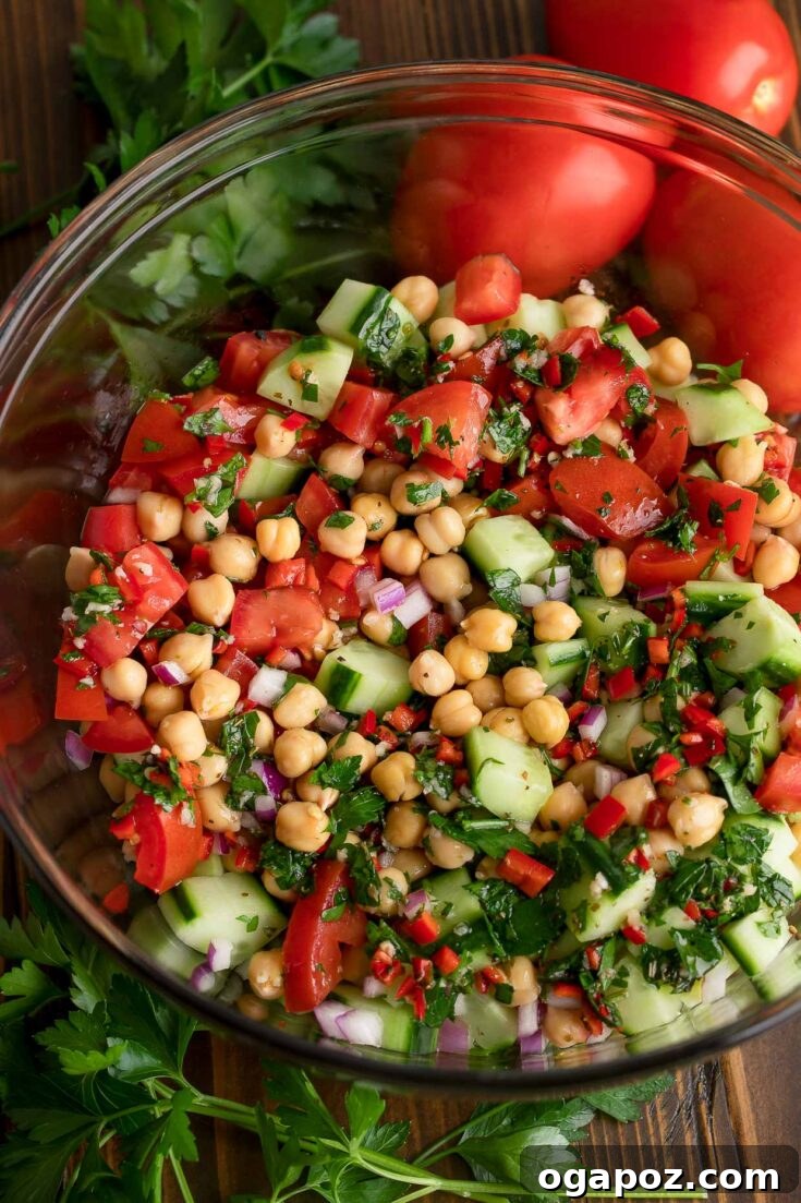 Zesty Chimichurri Chickpea Salad