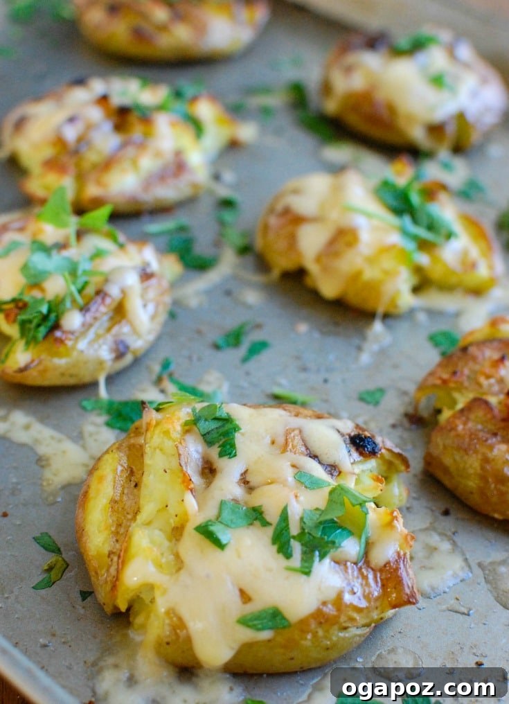 Delicious Gouda Smashed Potatoes
