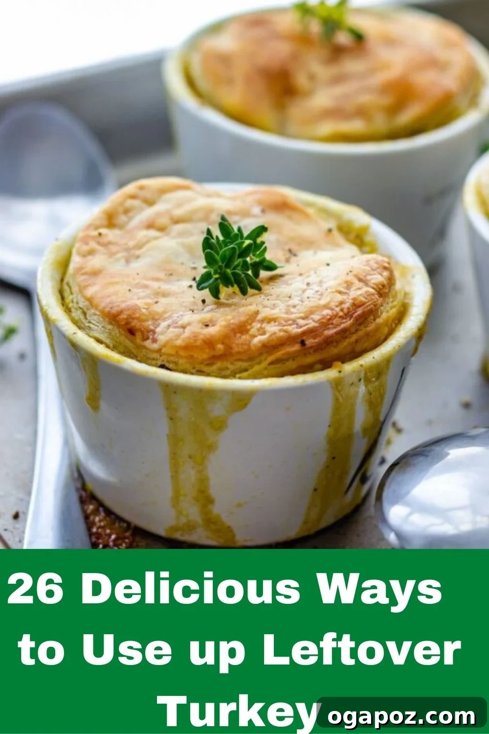 26 Genius Ways to Transform Leftover Turkey 2 A vibrant collage of 26 different dishes made from leftover turkey, showcasing salads, soups, sandwiches, and more. A Cedar Spoon logo is visible.