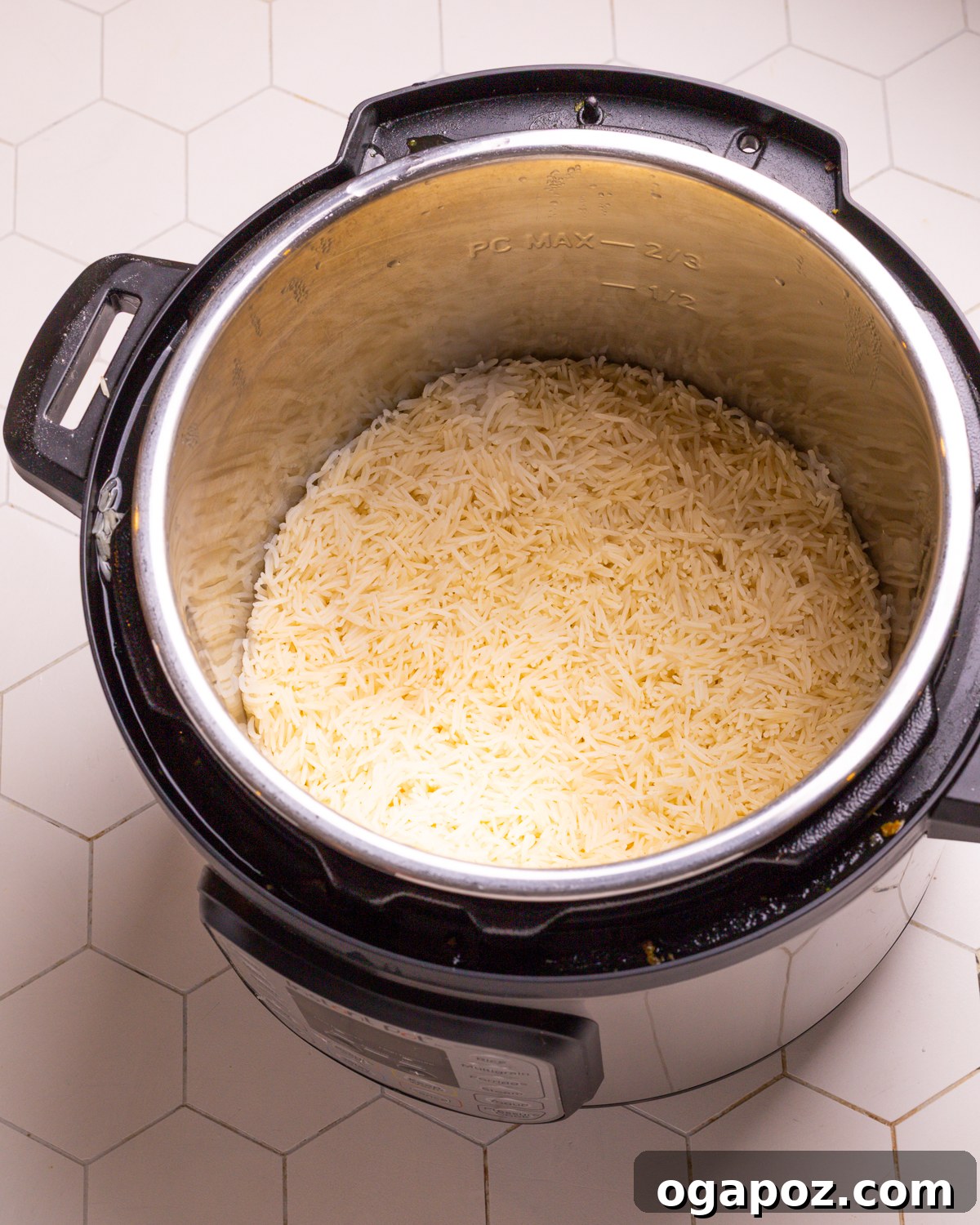Foolproof Instant Pot Rice 5 Rice, water, and salt in an Instant Pot inner pot