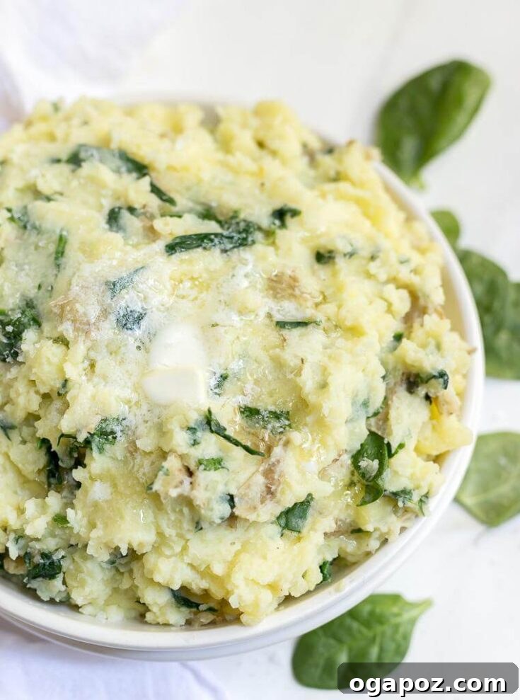 Whole 30 Mashed Potatoes Recipe with Spinach