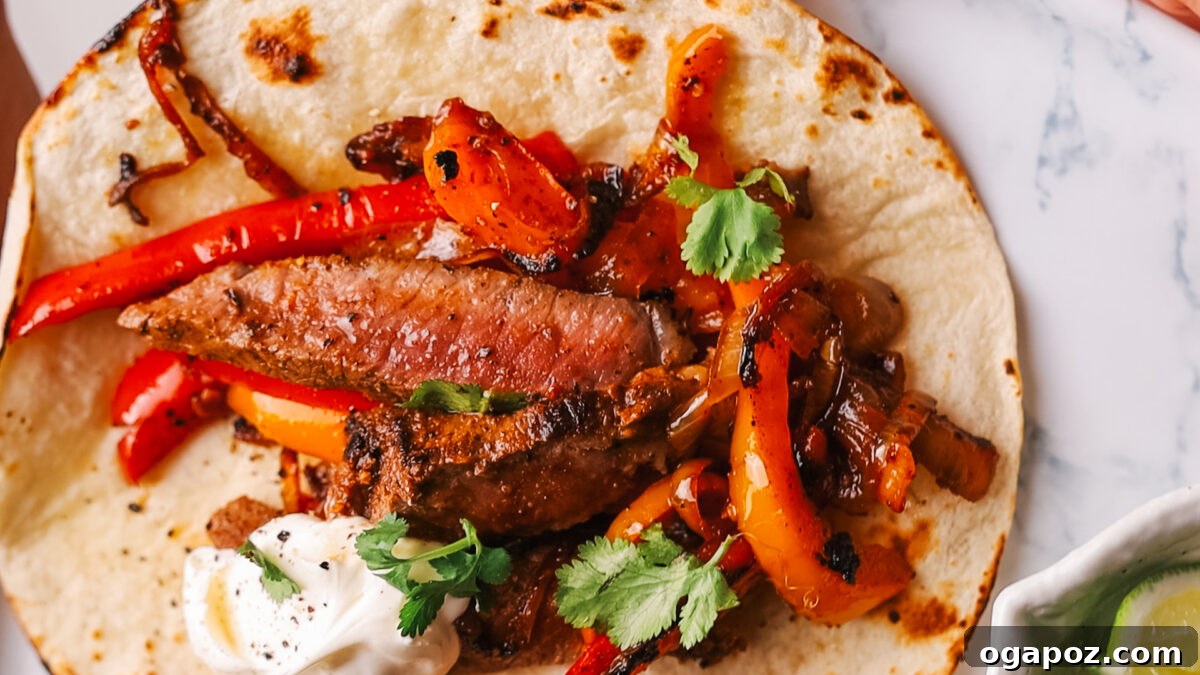 Ultimate Juicy Beef Fajitas 12 Beef Fajita on tortillas ready to eat