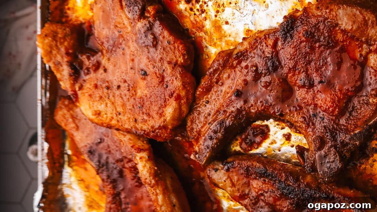 Step by step photos of how to bake pork chops in oven.