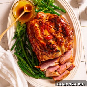 Crockpot Ham, moist and juicy, glazed to perfection.