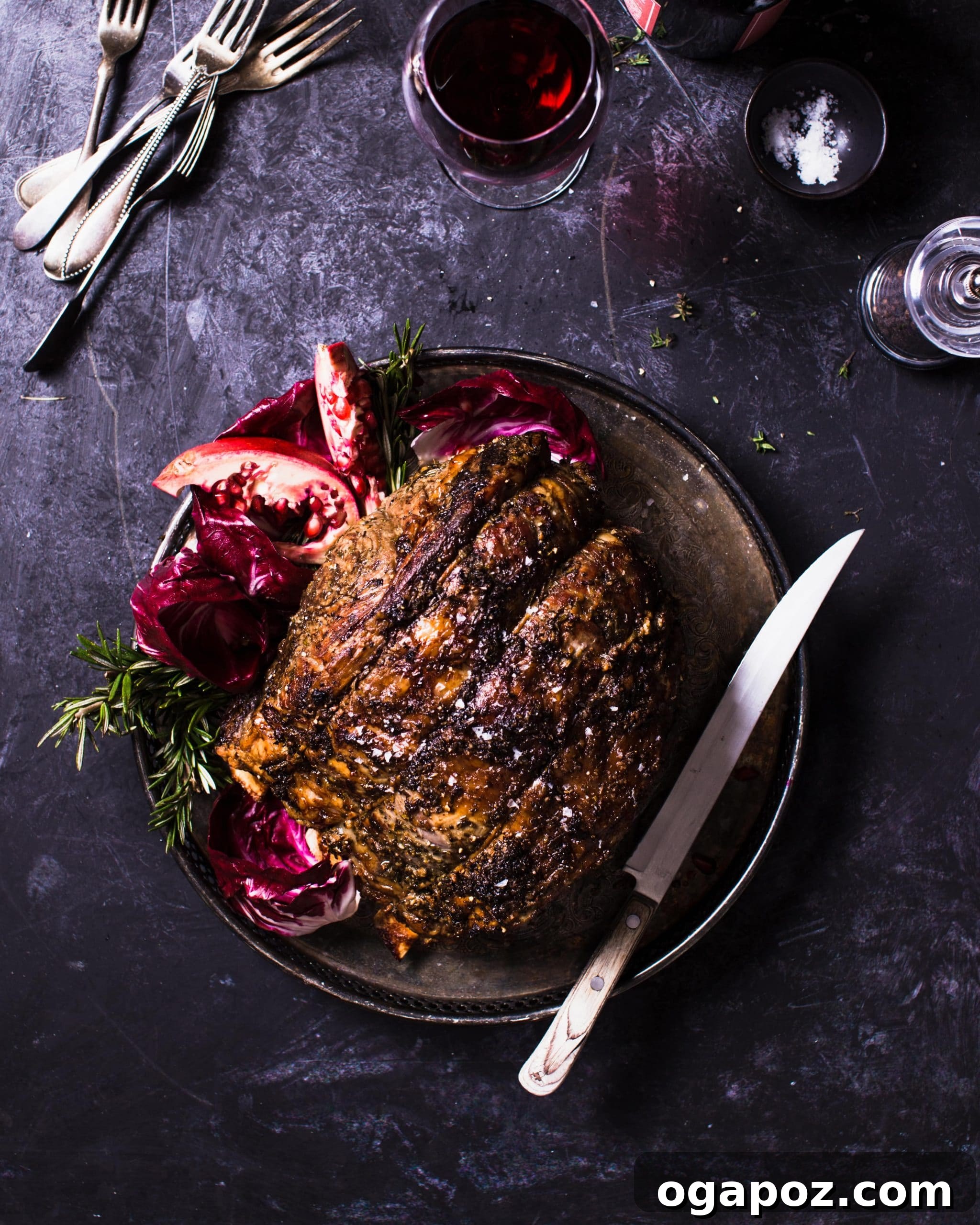 Elevate Your Easter Feast 15 Rib Roast on a plate.
