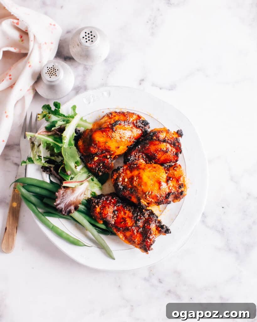Elevate Your Easter Feast 25 Air Fryer Boneless Chicken Thigh in Plate