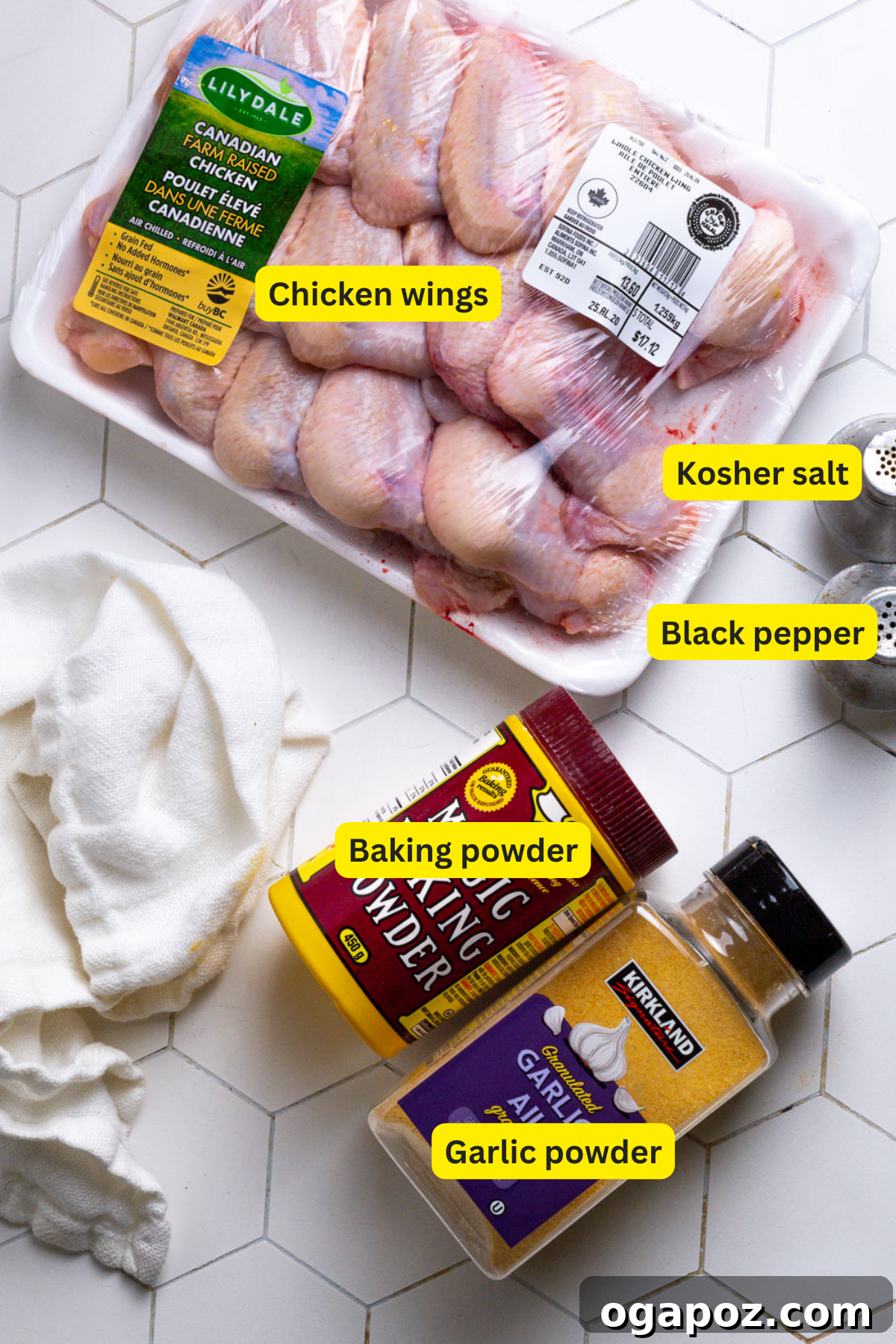 Signature Garlic Parmesan Wings 3 Parmesan Chicken Wings Ingredients spread out