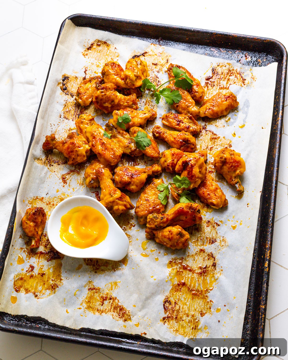 Mango Blaze Wings 6 Hot wings tossed in mango habanero sauce