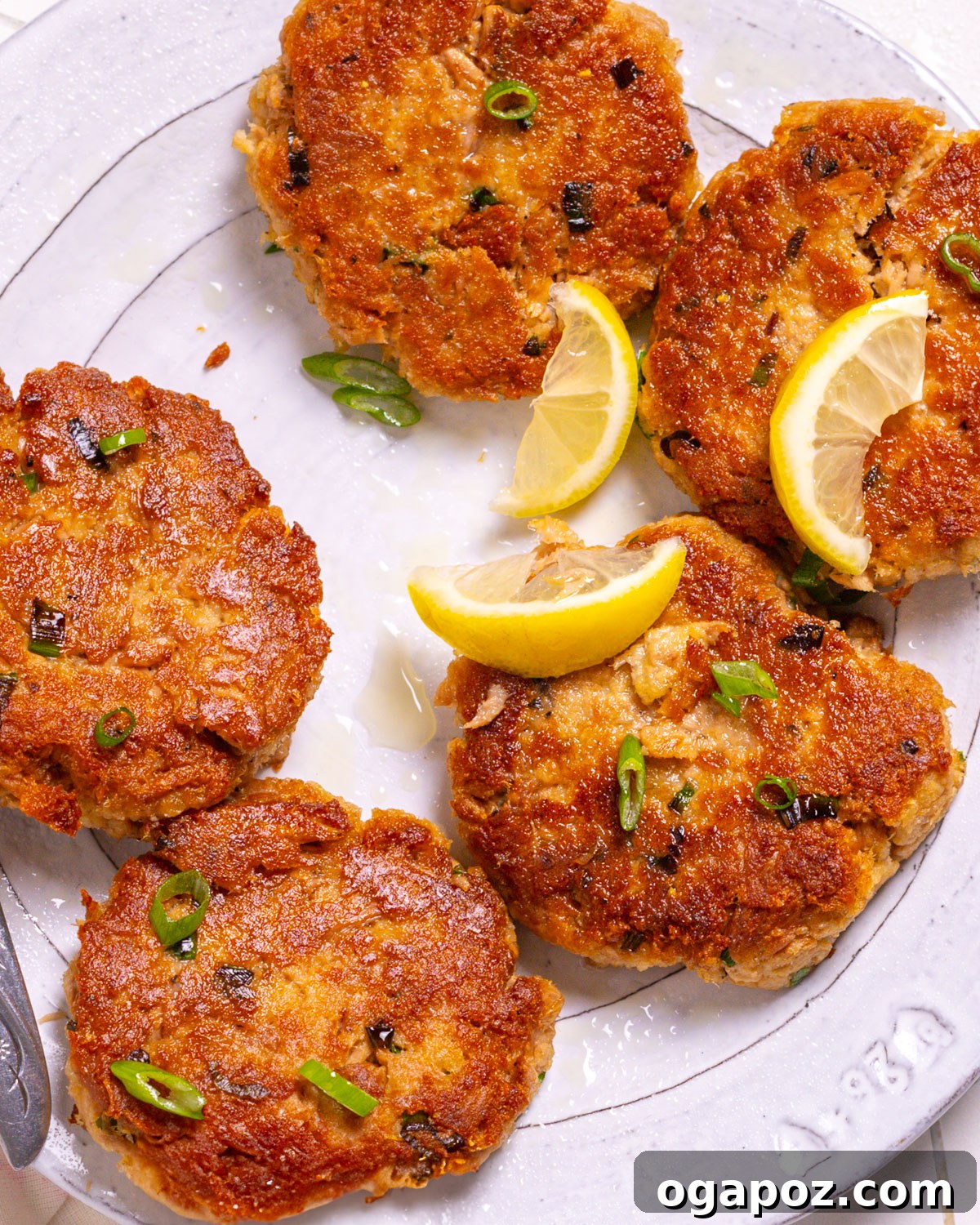Crispy golden tuna patties served fresh