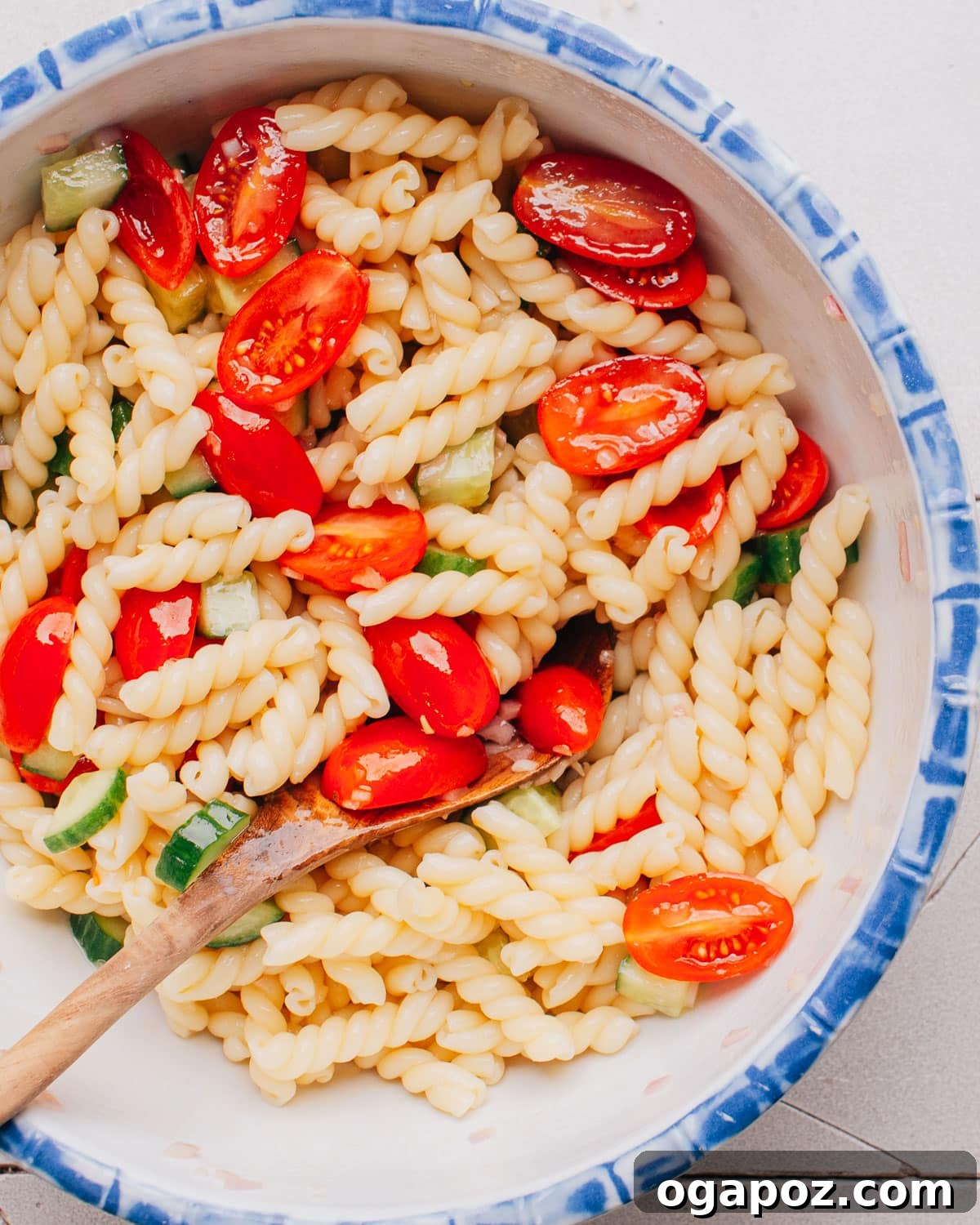 Zesty Italian Pasta Salad 7 A serving of Italian Dressing Pasta Salad.