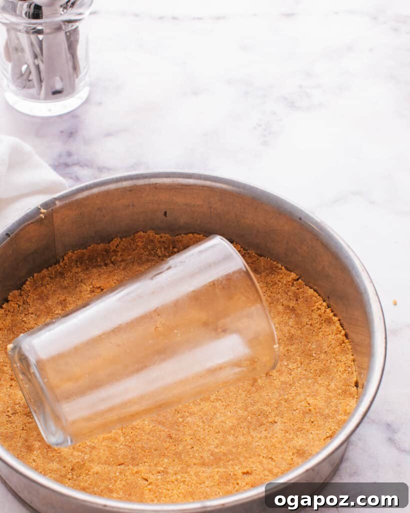Perfect Homemade Graham Cracker Crust 10 Finished graham cracker crust ready for filling.