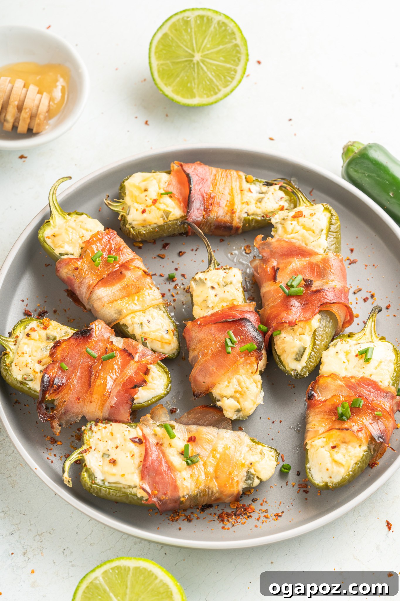 Bacon-Wrapped Jalapeño Bombs 4 Close-up of the creamy, chive-infused cheese filling for jalapeño poppers in a bowl, ready to be stuffed.