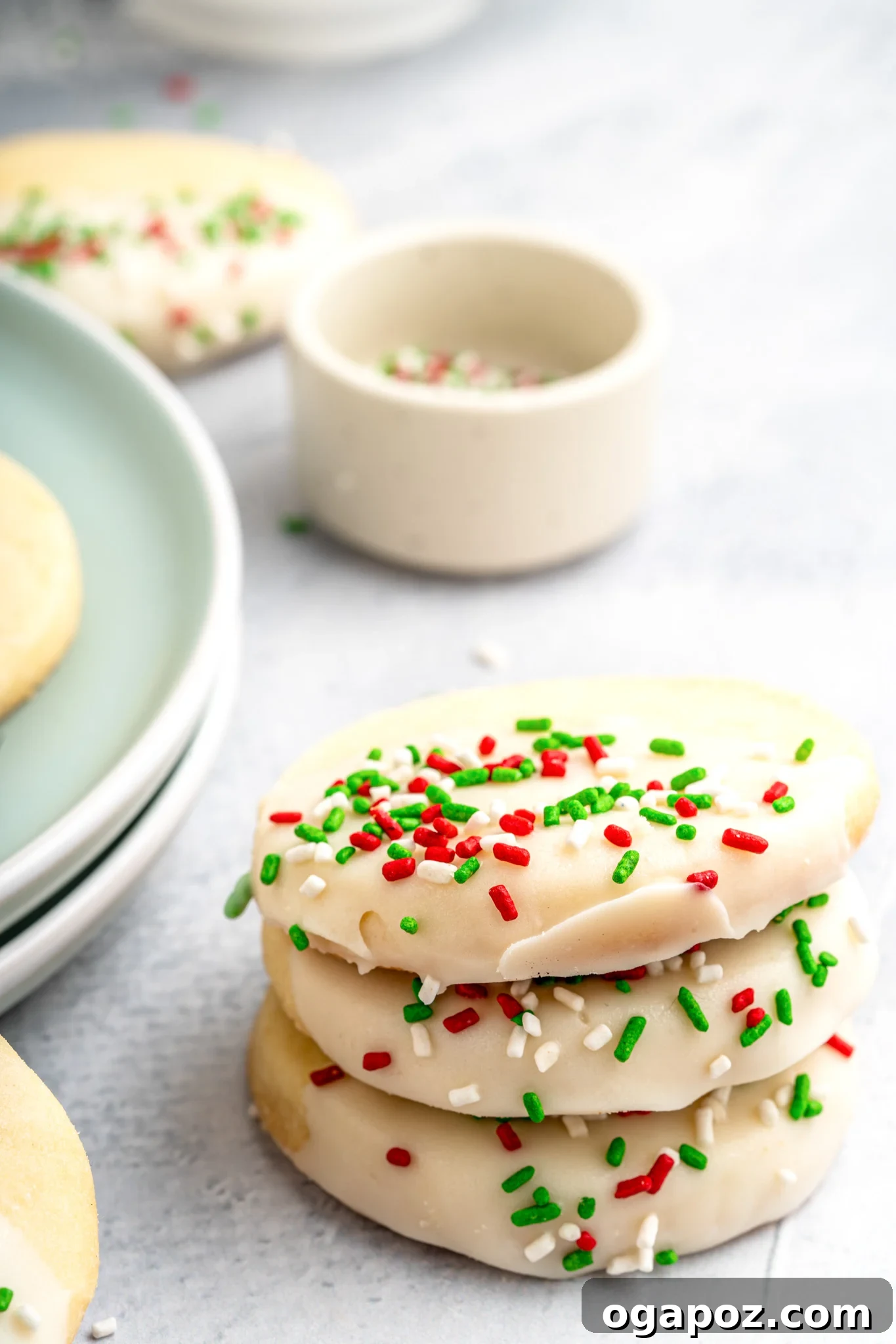 Buttery Christmas Shortbread Bliss 4 A charming stack of freshly baked Christmas Shortbread Cookies, ready for enjoyment or gifting.