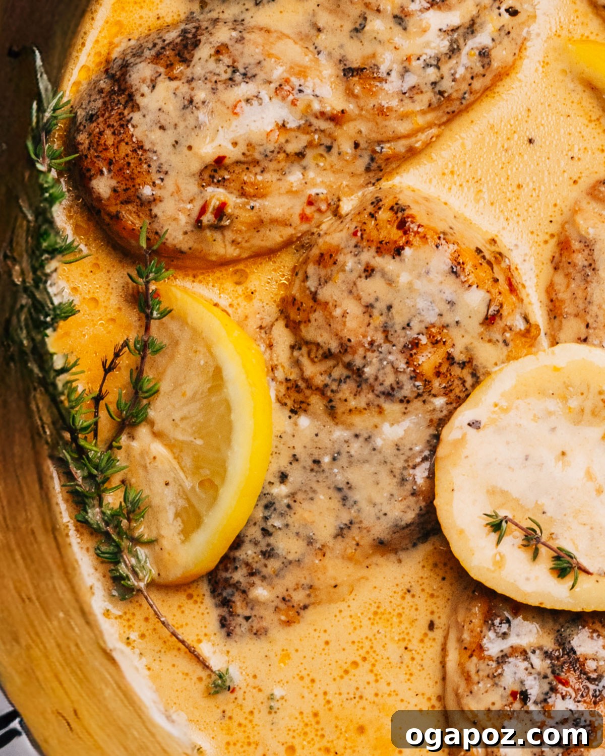 Lemony Slow Cooker Chicken 9 Delicious Crockpot Lemon Chicken Recipe plated, ready to be enjoyed.
