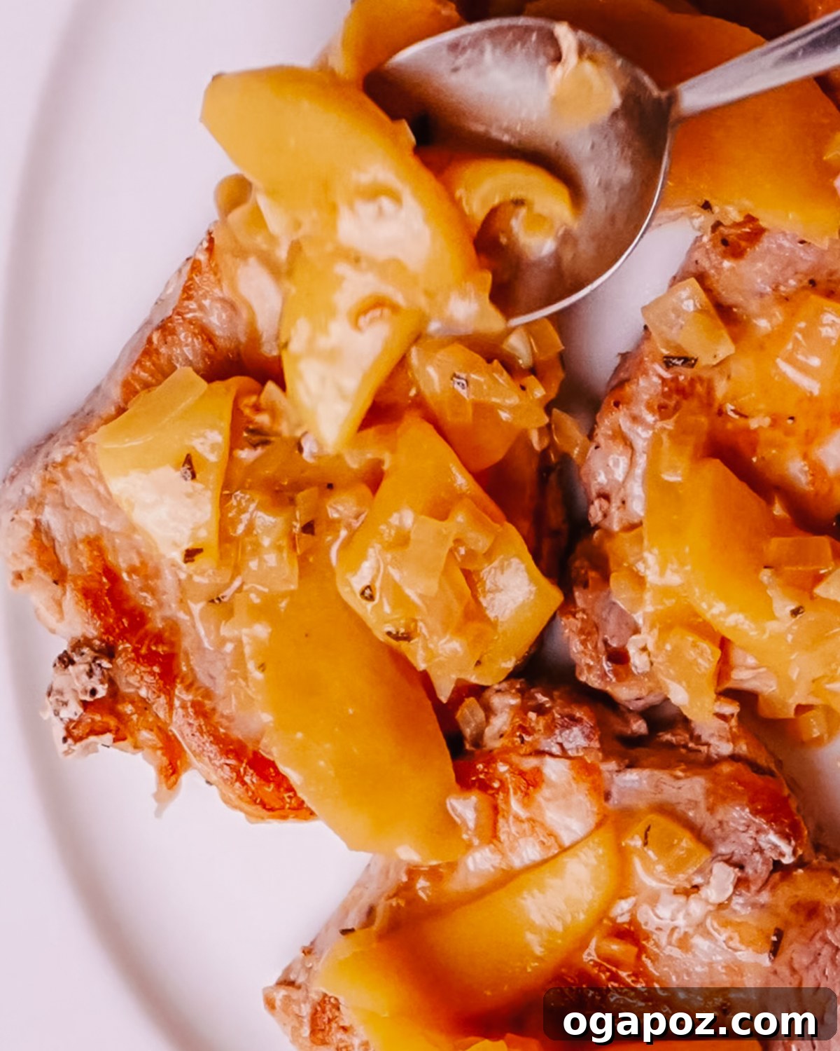 Apple Glazed Pork Chops with a Rich Pan Sauce 9 Steps of making Pork Chops with Apples Recipe.