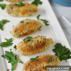 Crispy Lamb Bites 10 Lamb Croquettes on a white plate.