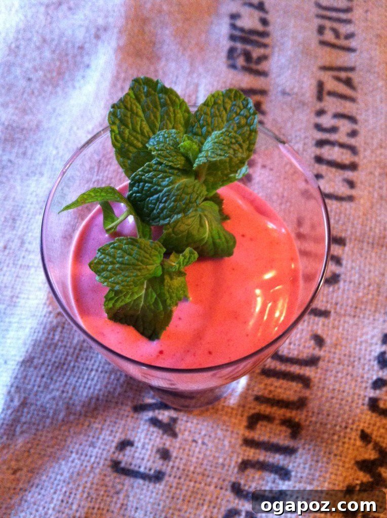 Delicious and healthy berry smoothie in a glass