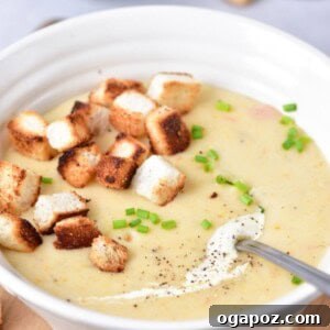 Velvety Potato Leek Soup 10 Potato Leek Soup, a classic comforting recipe perfect for cold weather.